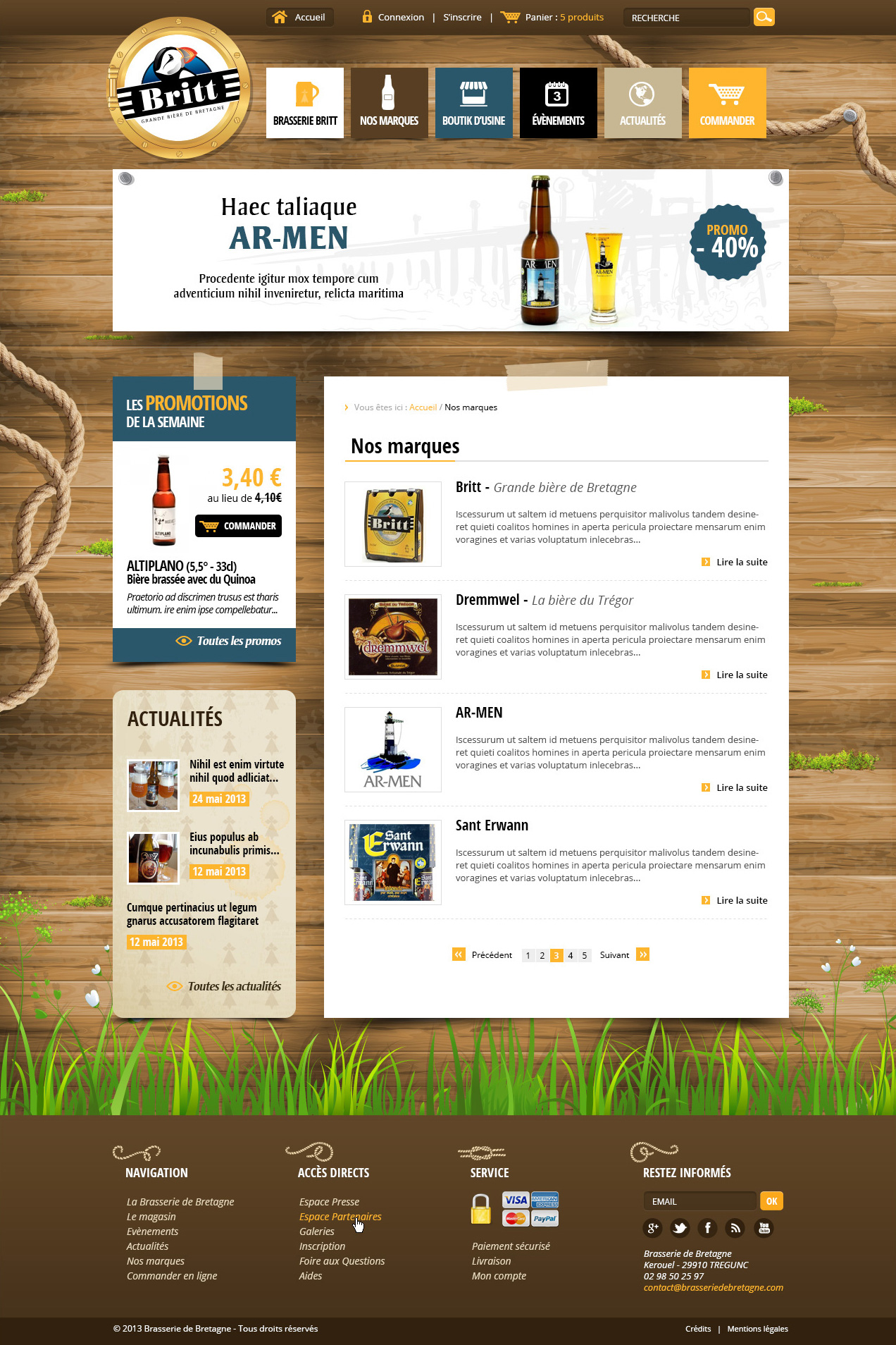 Britt – Liste produits