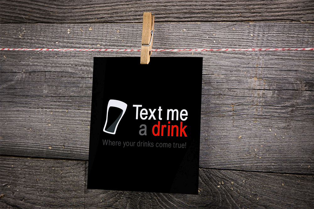 Text Me A Drink – Carte de visite recto